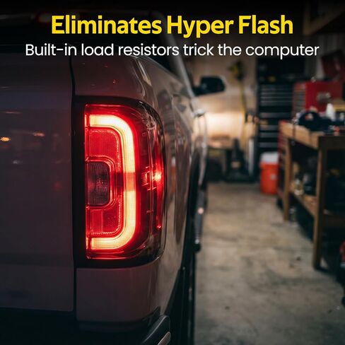 مجموعة Hyper Flash Fix - محول تسخير لـ 2014-2015 Chevy Silverado/Sierra لتثبيت مصابيح LED الخلفية في المصنع 2016-2018 | لا يوجد ربط، مقاومات مدمجة in Kuwait