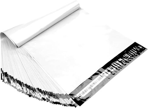 Poly Mailers, Shipping Envelopes Plastic Bags, 10x13 Inch White 80 Pcs 3.2 Mil Medium Size Self Seal Packages for Small Business in Saudi Arabia
