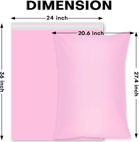 Extra Large Poly Mailers 24x36" 50 Pcs - 2.5mil Bulk Heavy Duty Shipping Bags for Clothing XL Poly Mailing Envelopes Strong Adhesive, Shipping Envelopes for Small Business Supplier Pink in Saudi Arabia