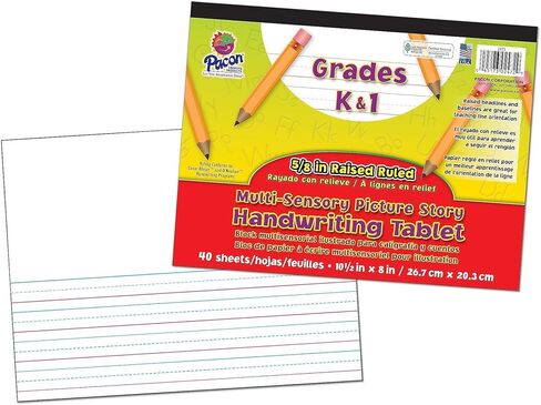 Pacon Multi Sensory Picture Story Paper Handwriting Tablet, 10 1/2" x 8" (PAC2472) in Saudi Arabia