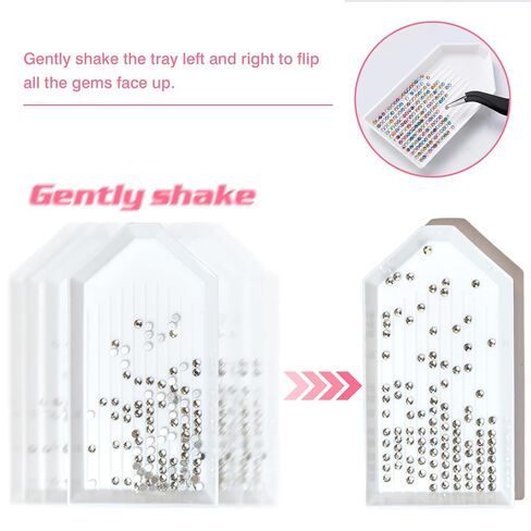 22Pcs Rhinestone Picker Tool Kit - 3 Dual-Ended Bedazzling Pen, 9 Extra Wax Head, 1 Curved & 1 Flat Tweezers, 2 Clay, 6 Grooved Tray for Nail Gems & Diamond Art in Saudi Arabia