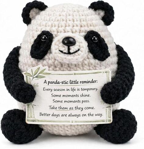 MHSMHL Mini Funny Crochet Panda, 2026 Graduation Gift for Her Him, College High Middle School Graduation Gifts, 2026 Graduates Handmade Emotional Support Animal Panda Bear Grad Gifts in Saudi Arabia