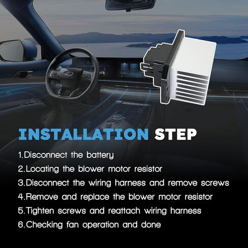 HVAC منفاخ المحرك المقاوم مع تسخير الأسلاك متوافق مع إنفينيتي Q70 2018-2019 Q70L 2015-2019 استبدال لمازدا CX-9 2007-2015 Relpace 277611ME0A، JA1800، L20661B15A in Kuwait