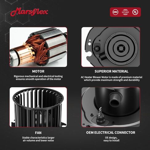 Marsflex Front Blower Motor 700100 for 1997-2000 Chevy Chevrolet GMC C1500 C2500 K1500 Suburban Tahoe Yukon Cadillac Escalade 1998 1999 Automotive Replacement Blower Motor Fan OE: 19131213, 61500558 in Kuwait