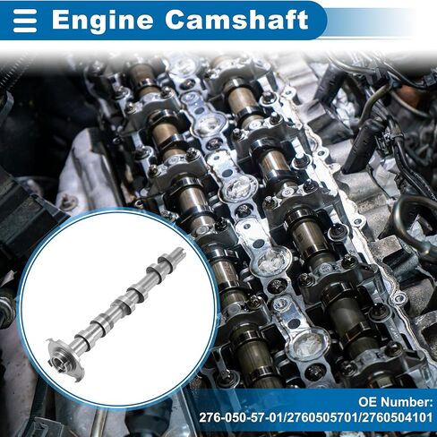 عمود الحدبات الجانب الأيسر لمرسيدس بنز C300 C350 E350 E400 GLE350 GLK350 ML350 SLK350 2012-2018 استبدال عمود الحدبات المحرك 2760505701 2760504101 276-050-57-01 in Kuwait