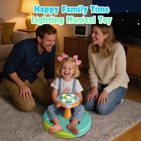 VROGTIK Dinosaur Sit and Spin Toys for Toddlers 2-3, 360° Toddler Spinning Seat with LED Lights and Music Christmas Birthday Gift for 2 3 Years Old Boys Sensory Toys Toddler Activities in Saudi Arabia