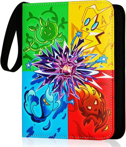 9 Pocket Card Binder for Cards, Trading Card Binder Fits 900 Cards with 50 Removable Sleeves, Zipper Card Holder Case Album Book for Boys Girls Toys Gift in Saudi Arabia