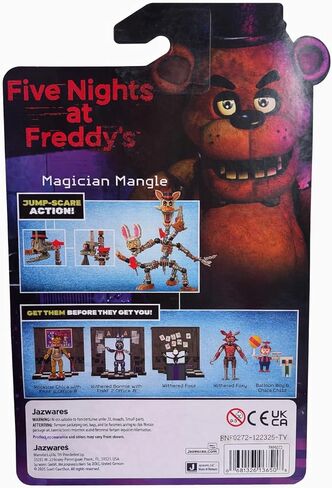 Jazwares Five Nights at Freddy's Magician Mangle Collectors، شخصية مفصلية مقاس 12.7 سم مع ميزة Jumpscare وعيون متوهجة في الظلام in Kuwait
