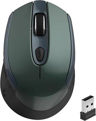 Wireless Mouse, 2.4G Optical Computer Mice with USB Receiver, Quiet Ergonomic Mouse, Silent, 6 Buttons and 3 Adjustable DPI, Compatible with Laptop, Notebook, MacBook, Computer, Desktop, Mac, PC in Saudi Arabia