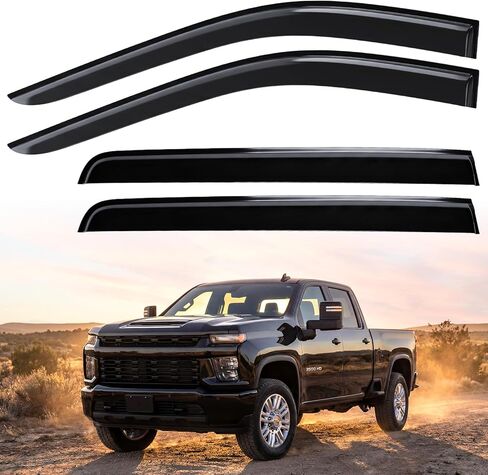 3W Outside-Mount Window Visors Rain Guards for Toyota Tacoma Double Cab 2016-2023, Out-Channel Sun Rain Shades Window Vent Deflectors Car Accessories in Kuwait