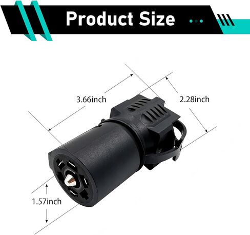 7 Pin Round to 4 and 5 Pin Flat Blade Trailer Adapter, 7-way to 4 and 5-way Wiring Converter with Waterproof Cover, Plug and Play Conversion Connector, Universal for Trailers RVs (Black) in Saudi Arabia