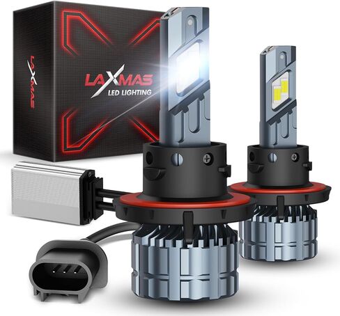 Laxmas LM4 2026 Super Brightness H4/9003/HB2 LED Bulbs Super Bright, 6000K White H4 Halogen Raplacement Fog Lights, 99% Fit Your Vehicles, Canbus Ready Direct Fit, Pack of 2 in Saudi Arabia