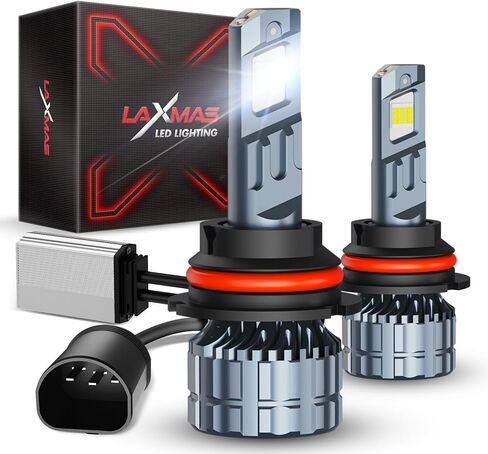 Laxmas LM4 2026 Super Brightness H4/9003/HB2 LED Bulbs Super Bright, 6000K White H4 Halogen Raplacement Fog Lights, 99% Fit Your Vehicles, Canbus Ready Direct Fit, Pack of 2 in Saudi Arabia