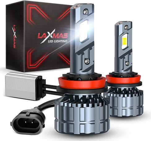 Laxmas LM4 2026 Super Brightness H4/9003/HB2 LED Bulbs Super Bright, 6000K White H4 Halogen Raplacement Fog Lights, 99% Fit Your Vehicles, Canbus Ready Direct Fit, Pack of 2 in Saudi Arabia