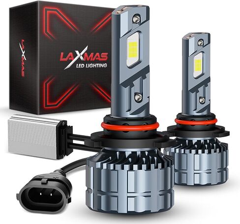 Laxmas LM4 2026 Super Brightness H4/9003/HB2 LED Bulbs Super Bright, 6000K White H4 Halogen Raplacement Fog Lights, 99% Fit Your Vehicles, Canbus Ready Direct Fit, Pack of 2 in Saudi Arabia