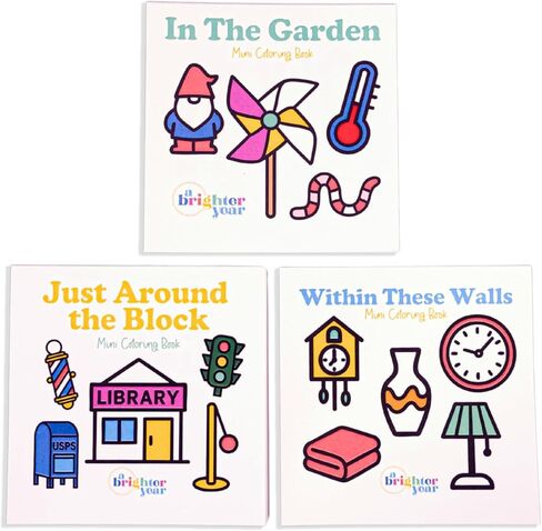 A Brighter Year Adult Mini Coloring Book – Premium Pocket Size 3"x 3" Travel Coloring Book, Thick No-Bleed Paper, 50 Pages, Lay Flat Binding, for Stress Relief & Mindfulness - Within These Walls in Saudi Arabia
