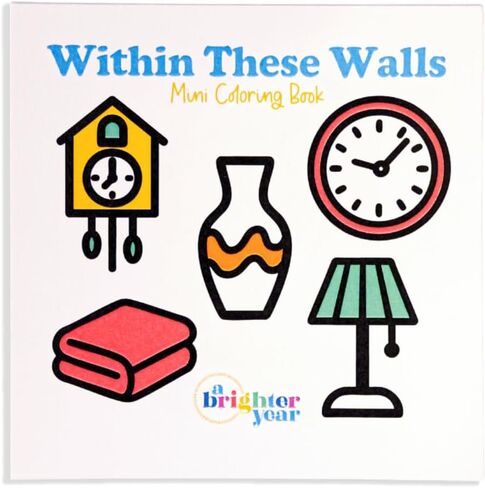 A Brighter Year Adult Mini Coloring Book – Premium Pocket Size 3"x 3" Travel Coloring Book, Thick No-Bleed Paper, 50 Pages, Lay Flat Binding, for Stress Relief & Mindfulness - Within These Walls in Kuwait