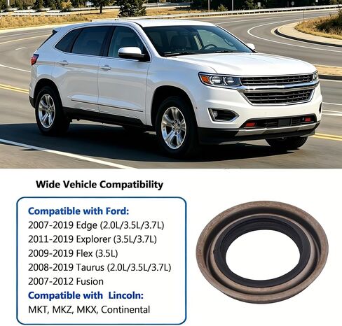 7T4Z-7R284-A Transfer Case Output Shaft Seal, 7T4Z7R284A Oil Seal Assembly Compatible with 2007-2019 Ford Edge/Explorer/Flex/Taurus, 2007-2012 Fusion, Lincoln MKT/MKZ/MKX/Continental in Saudi Arabia