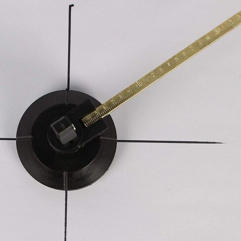 Circular Glass Cutter, Adjustable Compasses Type Glass Circle Cutting Tool, Glasses Circle Cutting Suction Cup Cutter with Round Knob Handle and Suction Cup for Cuttings Glasses, Mirrors (COLOR:Black) in Saudi Arabia