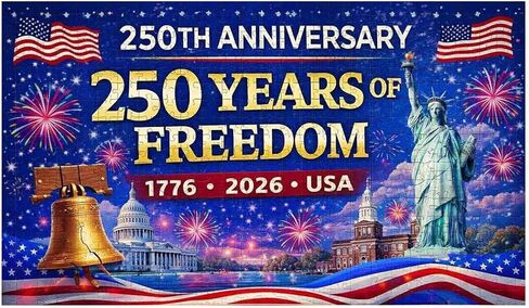 500 قطعة أحجية الصور المقطوعة للذكرى السنوية 250 لعام 250 في الولايات المتحدة الأمريكية 1776-2026 الذكرى السنوية لحرية الصور المقطوعة in Kuwait