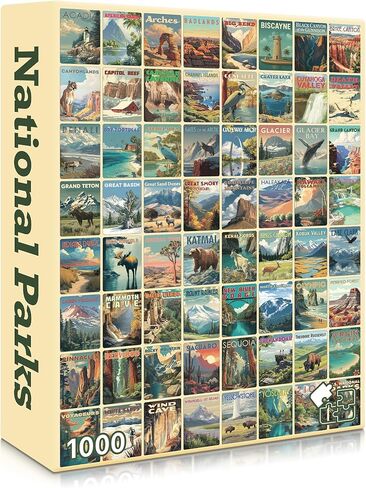 National Parks (#9) – 1000 Piece Jigsaw Puzzle for Adults | Premium European Blue Board | Satin Low-Glare Finish | Ribbon Cut | Bonus Poster | Display-Worthy Box | Printed in USA | Final Piece Puzzles in Saudi Arabia