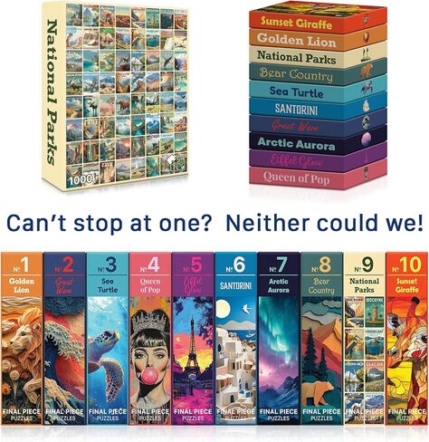 National Parks (#9) – 1000 Piece Jigsaw Puzzle for Adults | Premium European Blue Board | Satin Low-Glare Finish | Ribbon Cut | Bonus Poster | Display-Worthy Box | Printed in USA | Final Piece Puzzles in Saudi Arabia