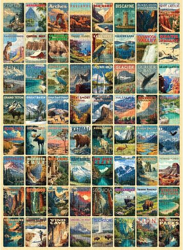 National Parks (#9) – 1000 Piece Jigsaw Puzzle for Adults | Premium European Blue Board | Satin Low-Glare Finish | Ribbon Cut | Bonus Poster | Display-Worthy Box | Printed in USA | Final Piece Puzzles in Saudi Arabia
