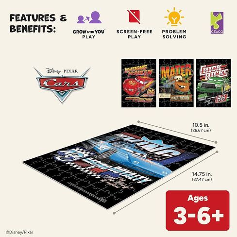 Ceaco - Disney Pixar Cars Puzzle for Kids – Larger Pieces Designed for Preschool Hands – 48, 72, 100Pc Jigsaw Puzzles in Kuwait