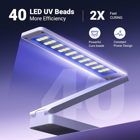 HOOTUU UV Resin Lamp, Foldable Rechargeable UV Light for Resin Curing, 40 LEDs High Power Resin Curing, Machine Portable UV Resin Light for Crafts, Small DIY Projects in Saudi Arabia