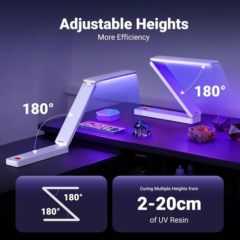 HOOTUU UV Resin Lamp, Foldable Rechargeable UV Light for Resin Curing, 40 LEDs High Power Resin Curing, Machine Portable UV Resin Light for Crafts, Small DIY Projects in Saudi Arabia