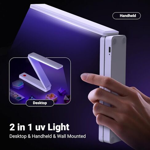 HOOTUU UV Resin Lamp, Foldable Rechargeable UV Light for Resin Curing, 40 LEDs High Power Resin Curing, Machine Portable UV Resin Light for Crafts, Small DIY Projects in Saudi Arabia