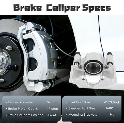 Front Disc Brake Caliper Assembly Calipers Set Fit For Dodge Ram 1500, for Chevrolet Astro Blazer, for GMC Yukon Safari C1500 C2500 K1500 K2500, for Cadillac DeVille, Replace 184299 184300 in Kuwait