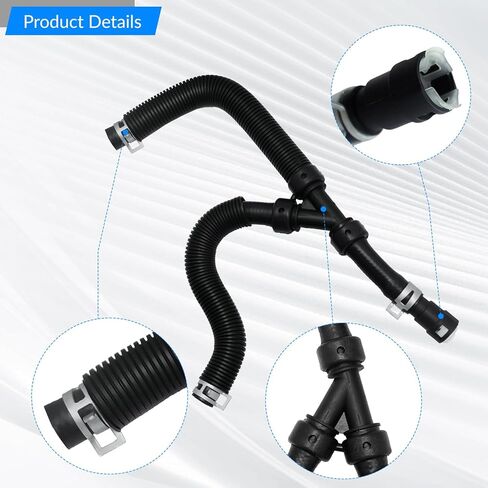 2Pcs 626-307 HVAC Heater Hose Fit for Dodge Grand Caravan Chrysler Town & Country 2008-2009 for Volkswagen Routan 2008-2010 Heater Hose Pipe 4677603AB 4677603AC in Saudi Arabia