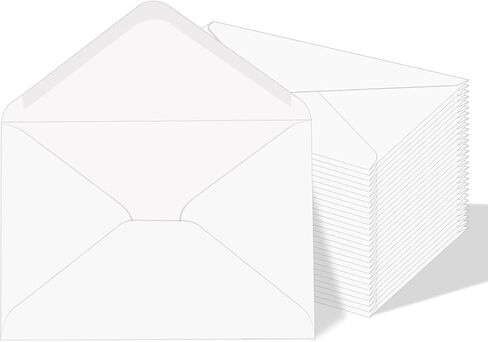 200 Pack A7 Envelopes, 5"x7" White Envelope with V Flap, Card Envelope, Wedding Invitations Cards, Suitable for Baby Shower, Graduation Photos, Gift Cards, Announcements(120 GSM) in Saudi Arabia
