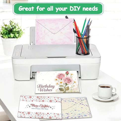 200 Pack A7 Envelopes, 5"x7" White Envelope with V Flap, Card Envelope, Wedding Invitations Cards, Suitable for Baby Shower, Graduation Photos, Gift Cards, Announcements(120 GSM) in Saudi Arabia