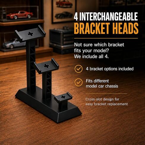 Display Stand for LEGO Speed Champions, Universal Car Riser with 15 Swappable Chassis Mounts, 3D Printed Showcase Rack for LEGO Vehicles & Small Scale Cars - 3 Pack (Cars Not Included) in Saudi Arabia