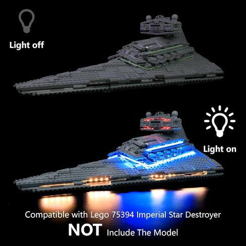 LED Lighting Kit for Lego 75394 Imperial Star Destroyer, Creative Lighting Accessories Compatible with Lego Star Wars Collector's Model (Lights Only, No Model Set) in Saudi Arabia