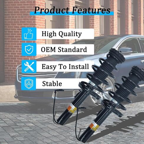 84677093 2PCS Front Shock Absorber Struts Assembly W/Magnetic Compatible With 2013-2019 Cadillac XTS, Replace 23220530 580-1096 23220501 19300063 22906209 22962890 23101683 23220530 84547551 in Kuwait