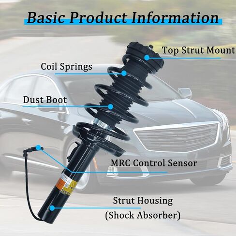 84677093 2PCS Front Shock Absorber Struts Assembly W/Magnetic Compatible With 2013-2019 Cadillac XTS, Replace 23220530 580-1096 23220501 19300063 22906209 22962890 23101683 23220530 84547551 in Kuwait