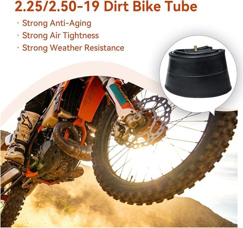 2-Pack 2.25/2.50-19 Inner Tube 70/100-19 Tube Replacement with Straight Valve Stem- TR4 in Saudi Arabia