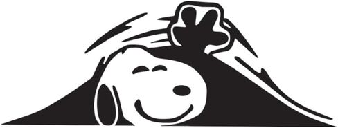 Snoopy Peeking Waving Vinyl Sticker, Waterproof Decal for Vehicle Window, Bumper, Trunk, Laptop, or Toolbox (8" x 3") in Saudi Arabia