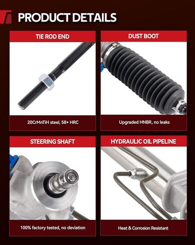 استبدال رف التوجيه الهيدروليكي وترس Torchbeam لسيارة Toyota Corolla 1993-2002، Corolla 1994-1996، Chevy 1998-2002 Prizm، Geo 1993-1997 Prizm Replace# 261963 in Kuwait