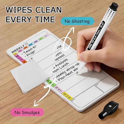 Magnetic Monitor Memo Board, Dry Erase Whiteboard Weekly Planner and Daily to Do List Note Board Set for Monitor Side/Fridge/Home/School/Office with Markers in Saudi Arabia