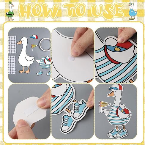 Tinlade 87 Pcs Weather Silly Goose Classroom Decor 9" x 6" Silly Goose Chart Bulletin Board Set with 25 Interchangeable Dress up Class Decor Classroom Management Supplies for Teacher Preschool Ideas in Kuwait
