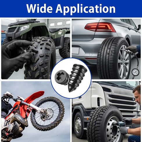 30 Pack Tire Plug Kit - Screw in Tire Plugs of Punctures with 2 Sizes,Screwdriver and Screw Work for Cars,Bikes, Tractor Tire Puncture Repair in Saudi Arabia