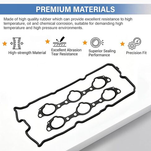 Sorello VS50608R Engine Valve Cover Gasket Set Compatible with Nissan Frontier, NV1500 NV2500 NV3500 2012-2016, Pathfinder 05-12, Xterra 05-15, for Suzuki Equator 09-12 Replace MS964542 MS19260 in Saudi Arabia