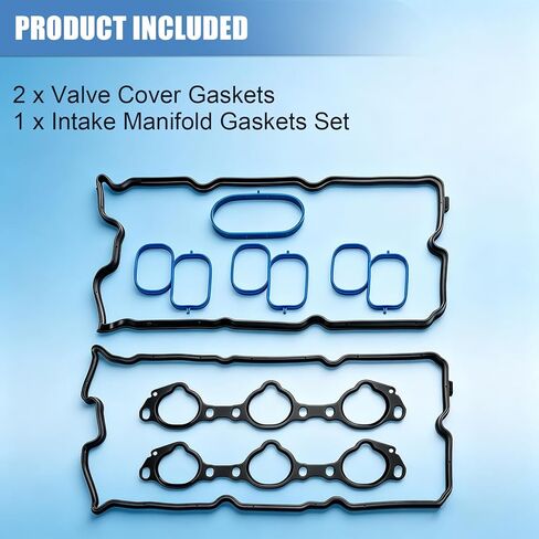 Sorello VS50608R Engine Valve Cover Gasket Set Compatible with Nissan Frontier, NV1500 NV2500 NV3500 2012-2016, Pathfinder 05-12, Xterra 05-15, for Suzuki Equator 09-12 Replace MS964542 MS19260 in Saudi Arabia