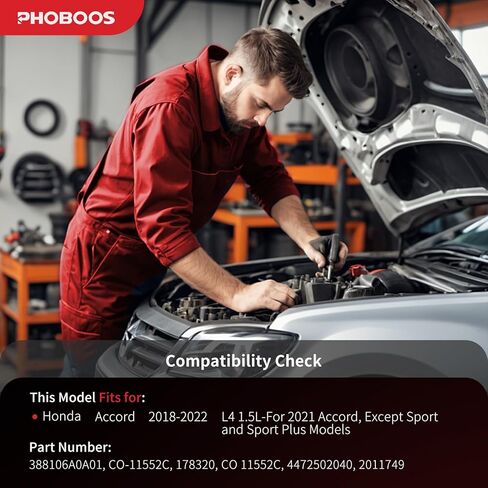 ضاغط تكييف الهواء PHOBOOS مع قابض متوافق مع Honda Accord 2018-2022 1.5 لتر (باستثناء موديلات 2021 Sport&Sport Plus)، مع بكرة 110 مم، تبريد سريع، ضوضاء منخفضة، تركيب سهل، المرجع 178320 in Kuwait