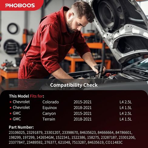 ضاغط تكييف الهواء PHOBOOS مع قابض متوافق مع شيفروليه كولورادو 2.5 لتر 2015-2021، إكوينوكس 1.5 لتر 2018-2021، جي إم سي كانيون 2.5 لتر 2015-2021، تيرين 1.5 لتر 2018-2021، نمط CVC، 5 أخاديد، Ref.198299 in Kuwait
