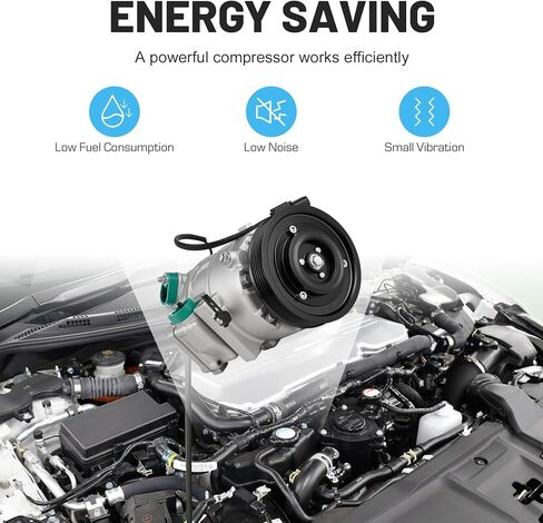 ILONPA New AC Air Conditioning Compressor with Clutch for Hyundai Santa Fe 2013-2018 3.3L, for Santa Fe XL 2013-2019 3.3L, for Kia Sorento 2011-2013 3.5L & Sorento 2014-2015 3.3L, 198376 197376 in Kuwait